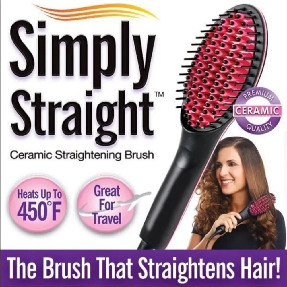 Simply Straight Ceramic Straightening Brush AS SEEN ON TV